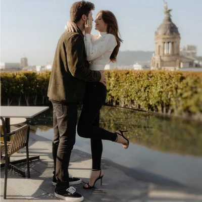 Engagement Photographer in Barcelona – Rooftop & City Session