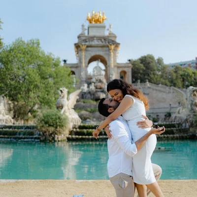 Surprise proposal in Barcelona